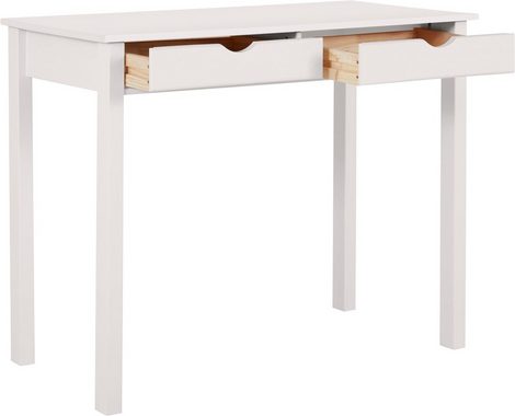 INOSIGN Schreibtisch Gava, Kiefernholz, Griffmulden, unterschiedliche Farbvarianten, Breite 100cm