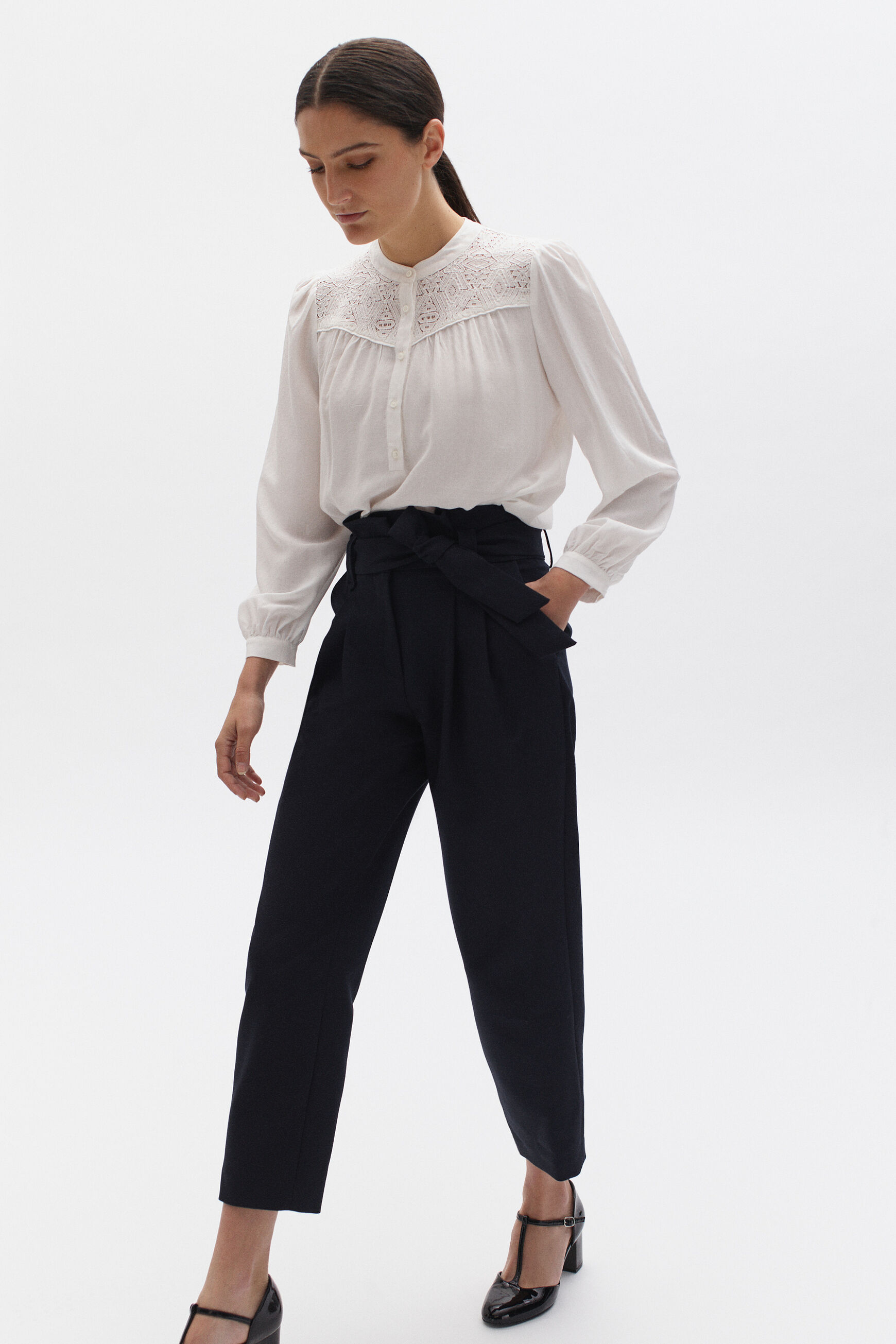 pantalon billy bleu marine femme