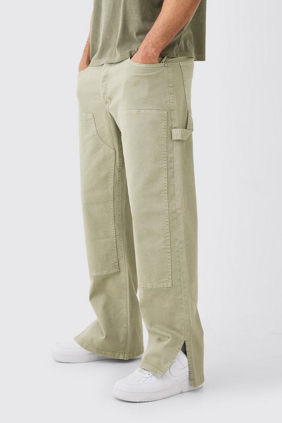 Lockere Hose mit geteiltem Saum