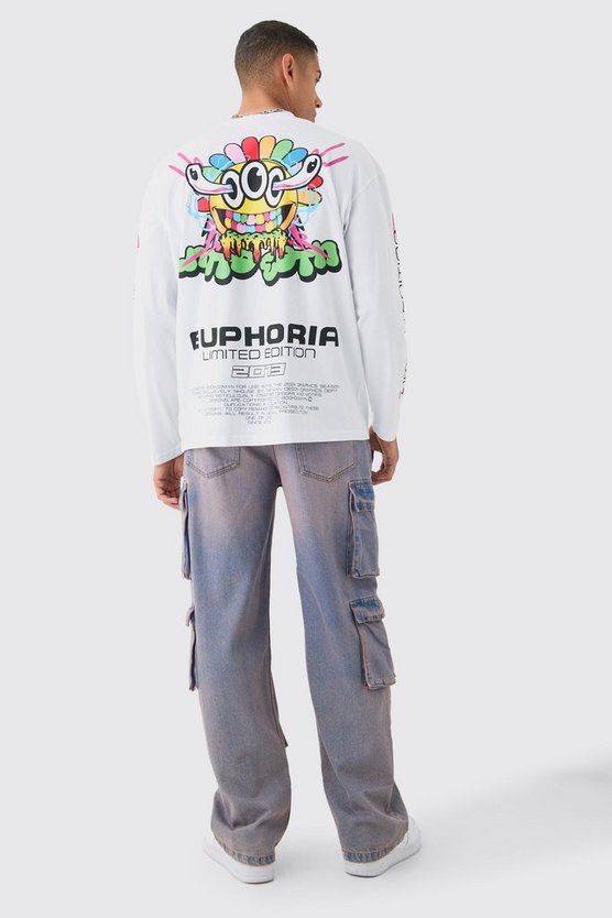 Langärmliges T-Shirt mit Euphoria-Print