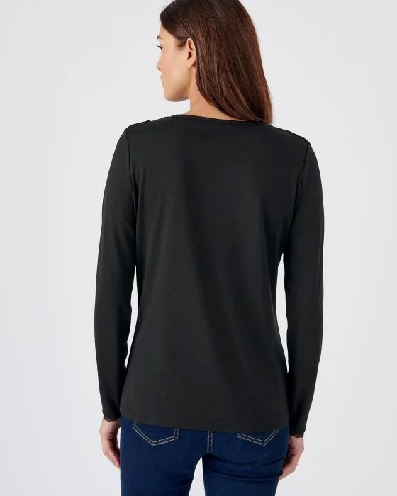 T-shirt manches longues Thermol'love tulle plumetis