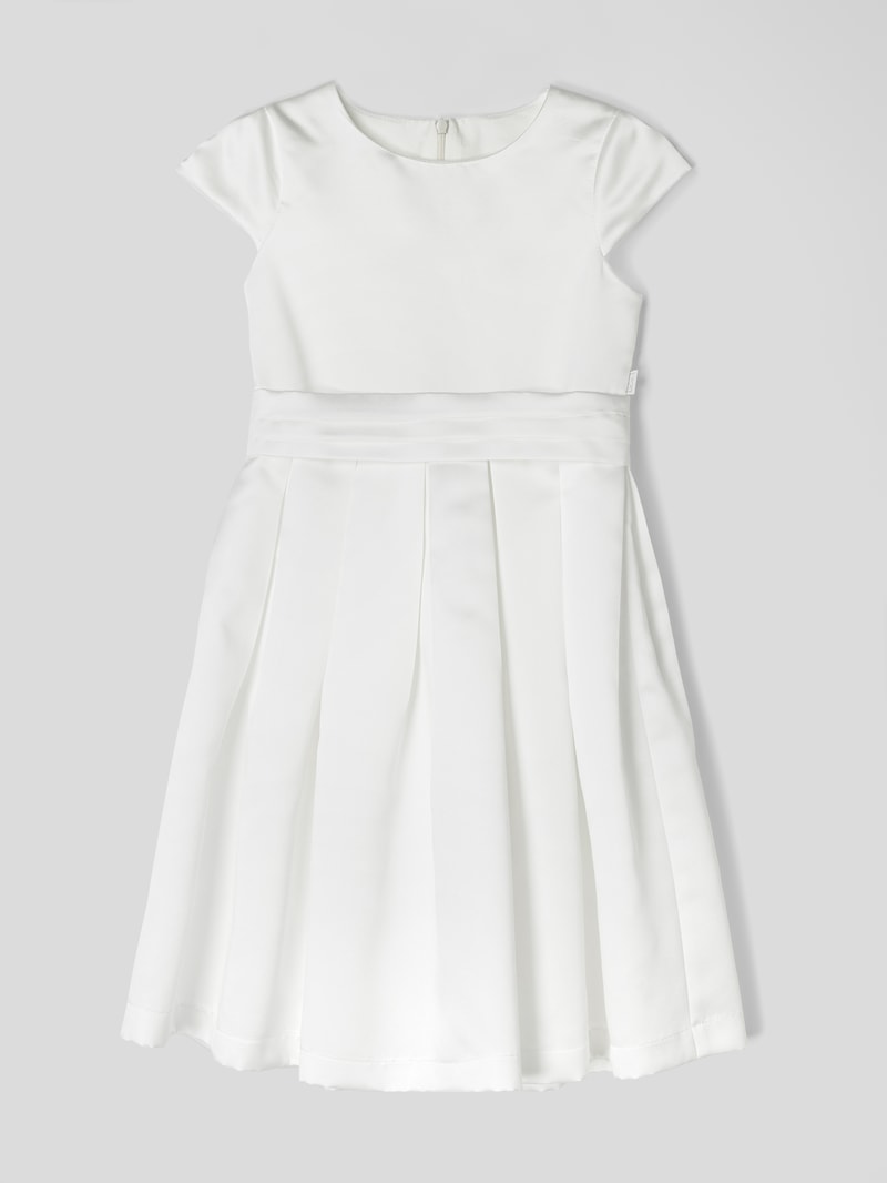 Kleid mit Taillenpasse in ecru