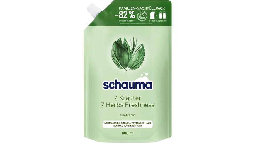 SCHAUMA Shampoo 7 Kräuter Nachfüllpack 800 ml