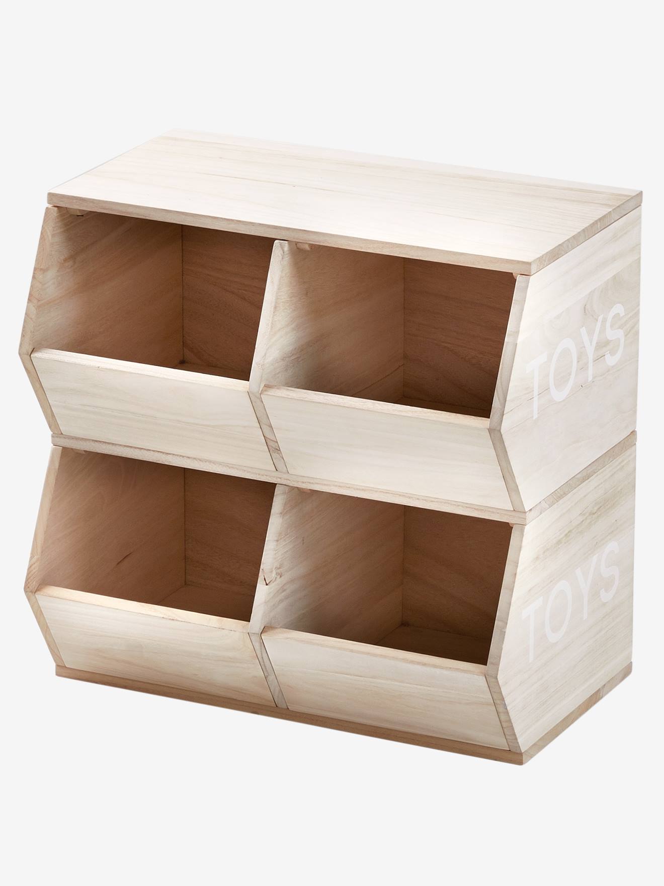 Vertbaudet Kinderzimmer Regal TOYS, 4 Fächer - natur