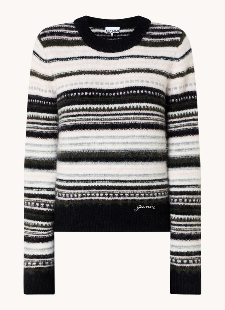 Maglione Ganni in misto lana d'alpaca a maglia grossa con motivo a maglia
