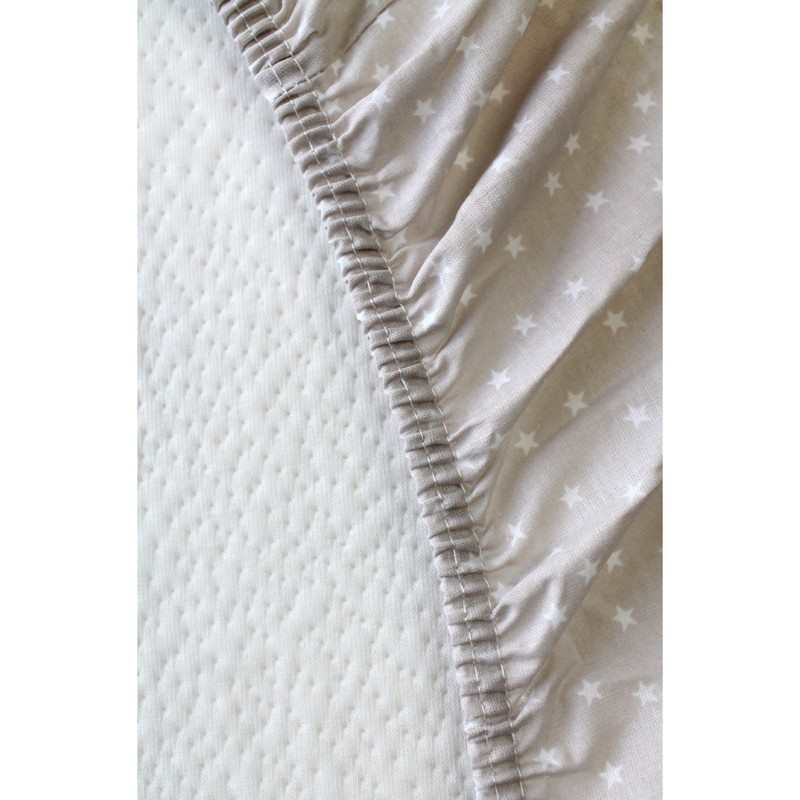 Drap housse Coton Bio motifs Etoiles - Berceau/landau