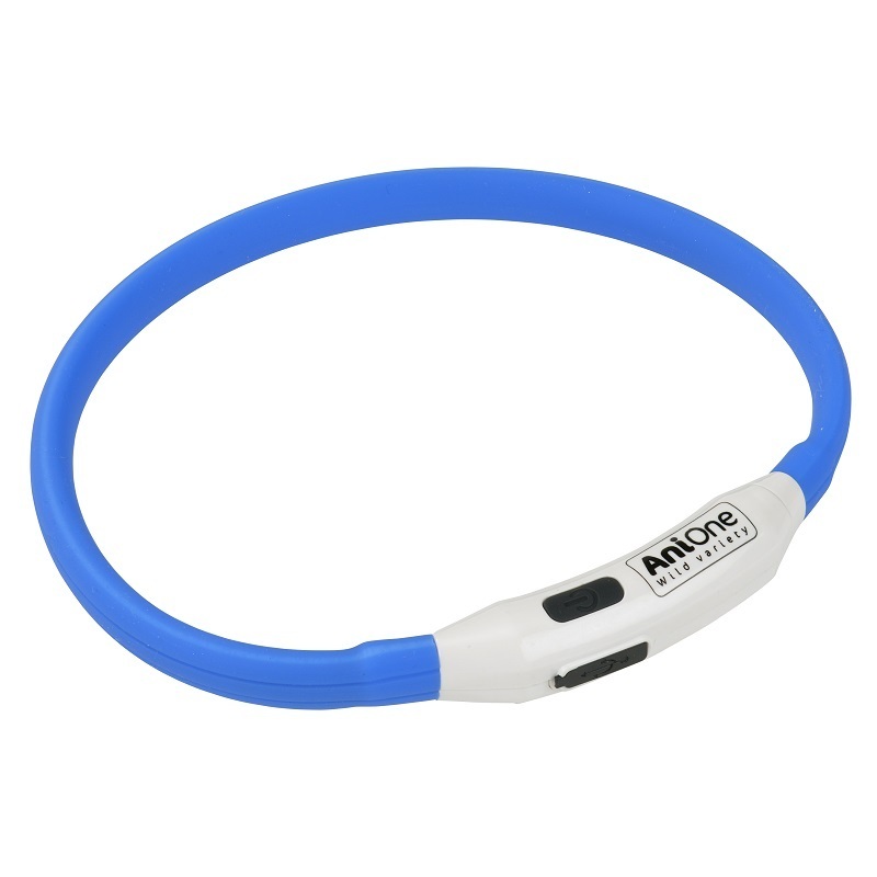 AniOne Sicherheit im Dunkeln AniOne blinkendes Silikon-Halsband blau