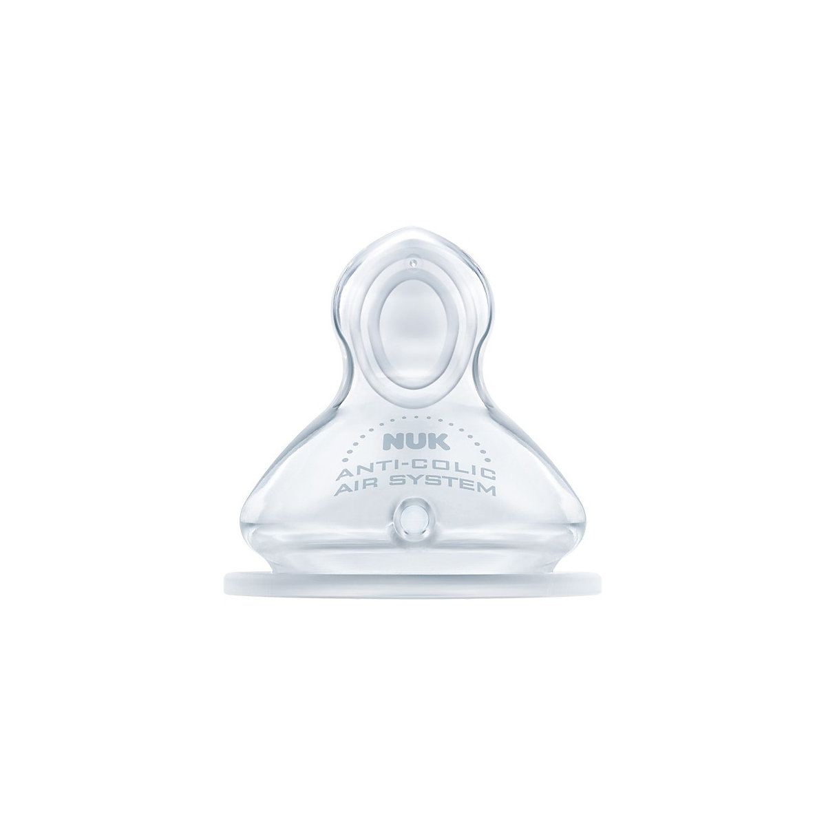 NUK First Choice+ Anti-Colic-Trinksauger Silikon, kiefergerechte NUK Form, Größe 1 (0-6 Monate) S für Tee, 2 Stück