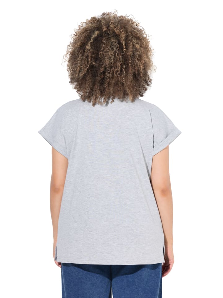 Ulla Popken Shirt in hellgrau mélange günstig kaufen