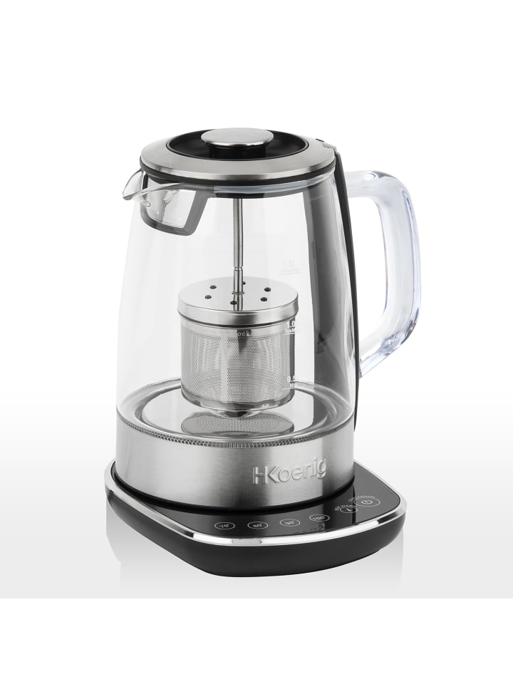 HKoenig Wasserkocher mit Teefilter TI600 in Silber günstig kaufen onesize