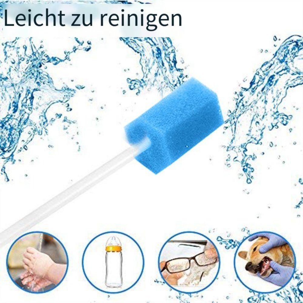 Devenirriche Mundpflegecenter 100 Stück Mundtupfer Einweg Schwamm Tupfer