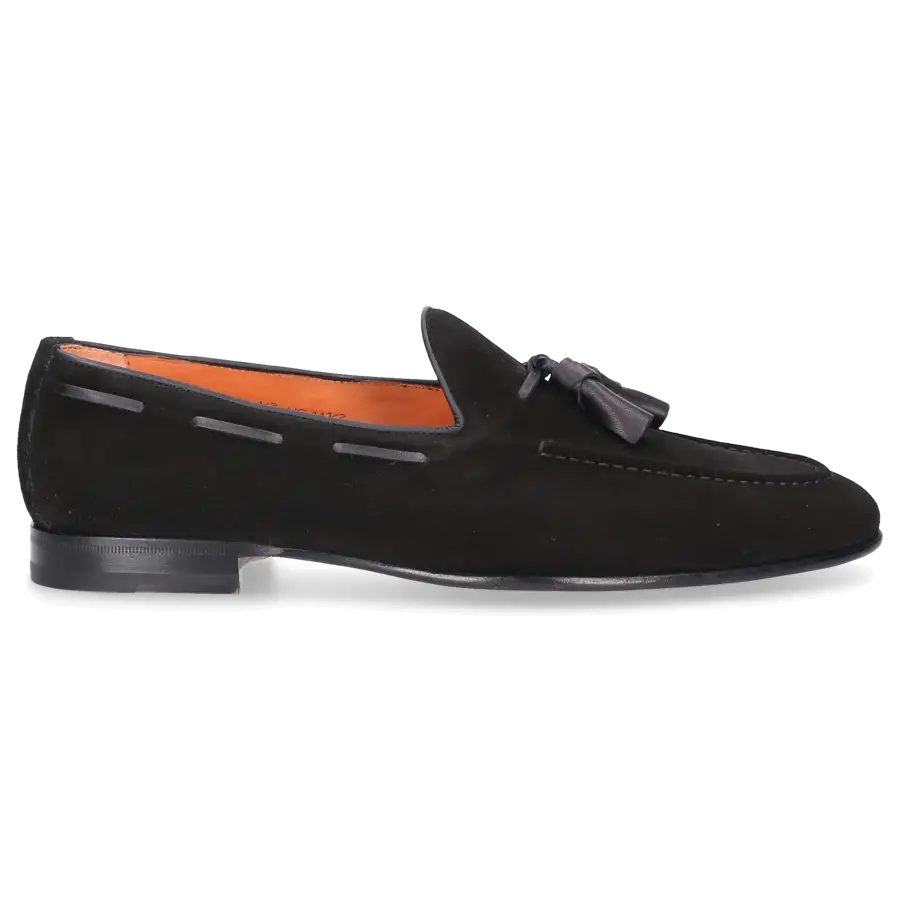 Santoni - Loafer 13904 Veloursleder - schwarz