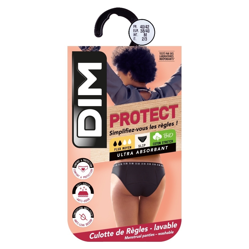 DIM Culotte Menstruelle Lavable en Coton Bio Flux moyen Slip