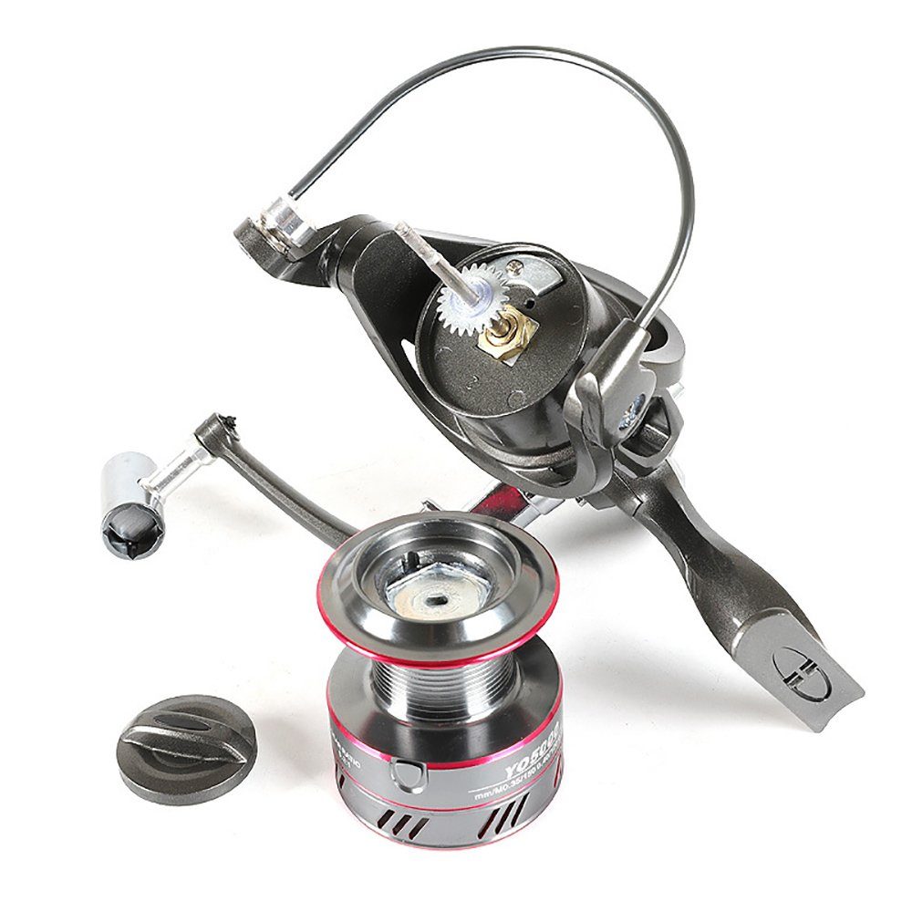 SCOSPORT Stationärrolle Vollmetall Angelrolle Casting Spinnrolle Angelrolle Seerute Rolle, 6 Größen zur Auswahl), 5,2:1 Getriebeübersetzung