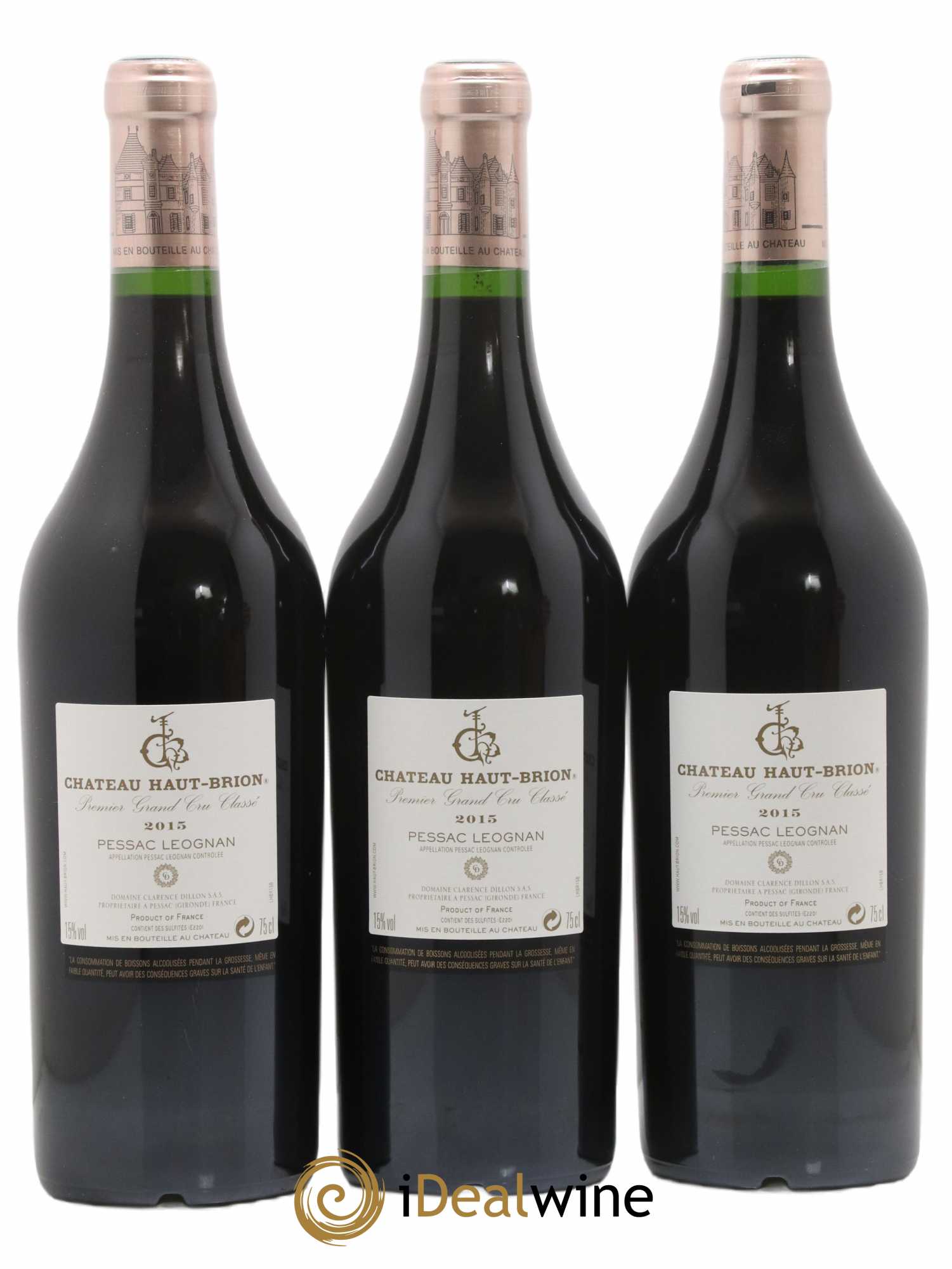 Château Haut Brion 1er Grand Cru Classé  2015 - Lot de 6 Bouteilles