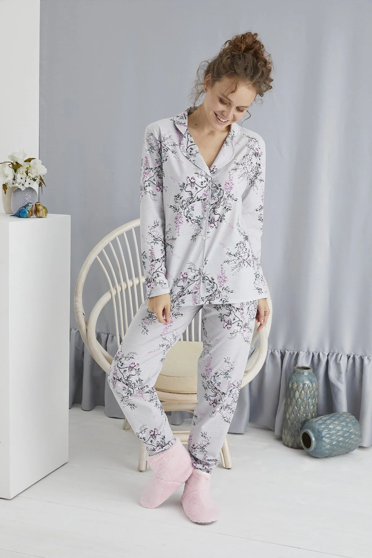STRAWBERRY  Pyjama-Set mit Knöpfen