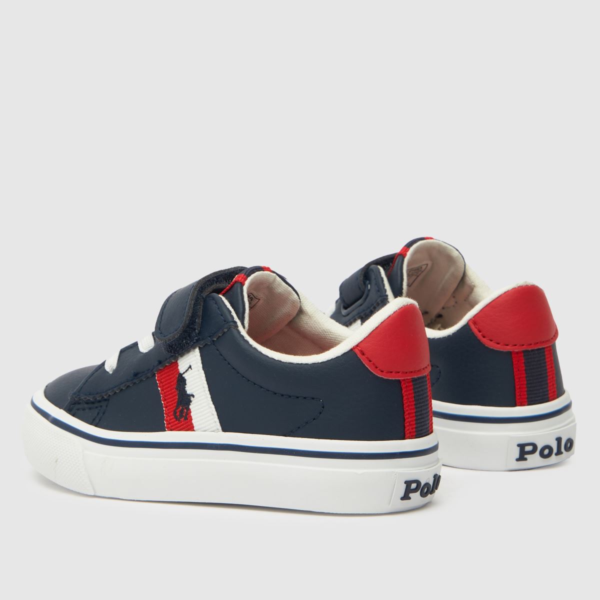 Polo Ralph Lauren sötétkék és piros Westcott II fiú kisgyermek tornacipő