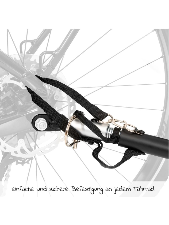 Hauck 2in1 Fahrradanhänger Dryk Duo für 2 Kinder (bis 44 in grau,schwarz günstig kaufen onesize