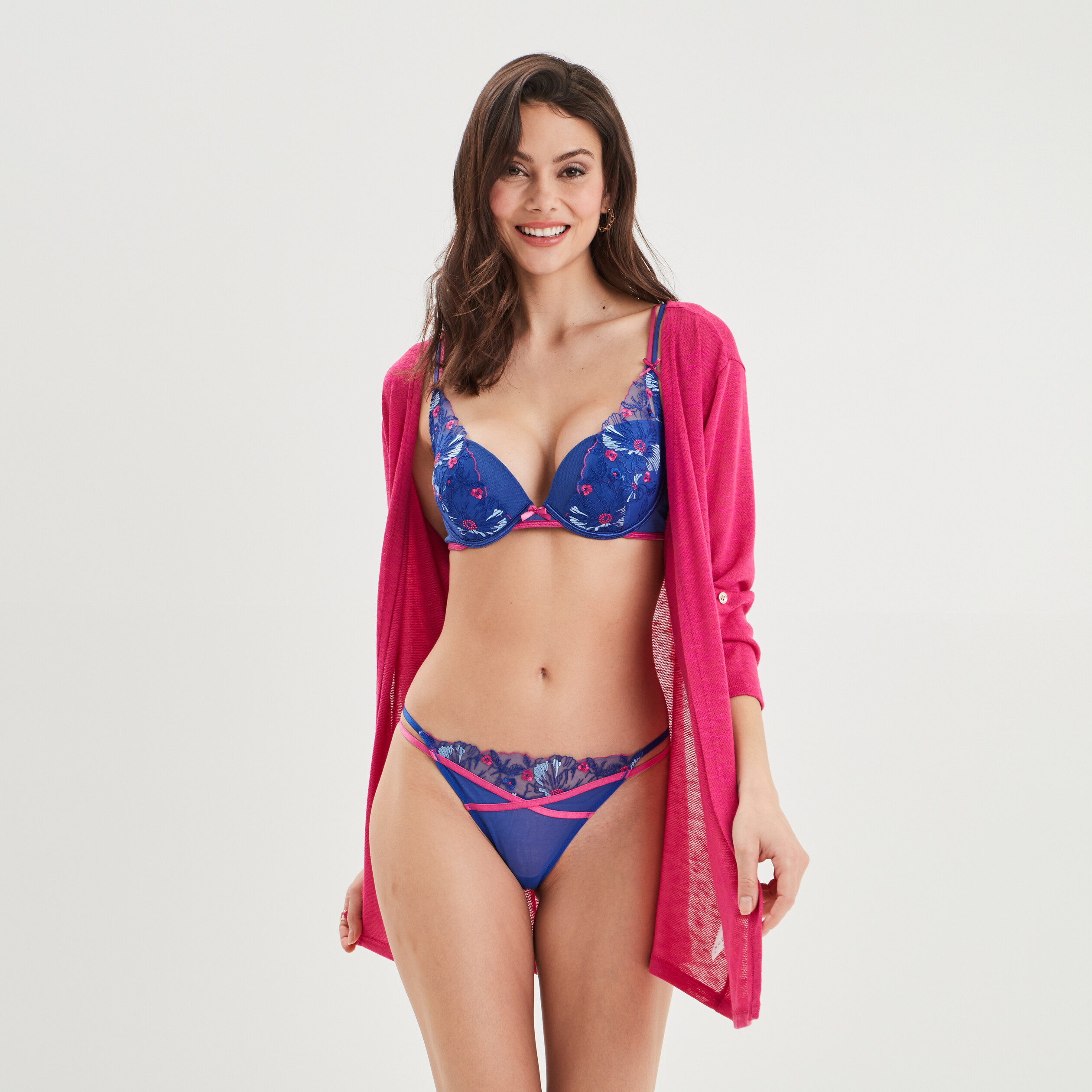 Soutien-gorge push-up bleu electrique femme | La Halle