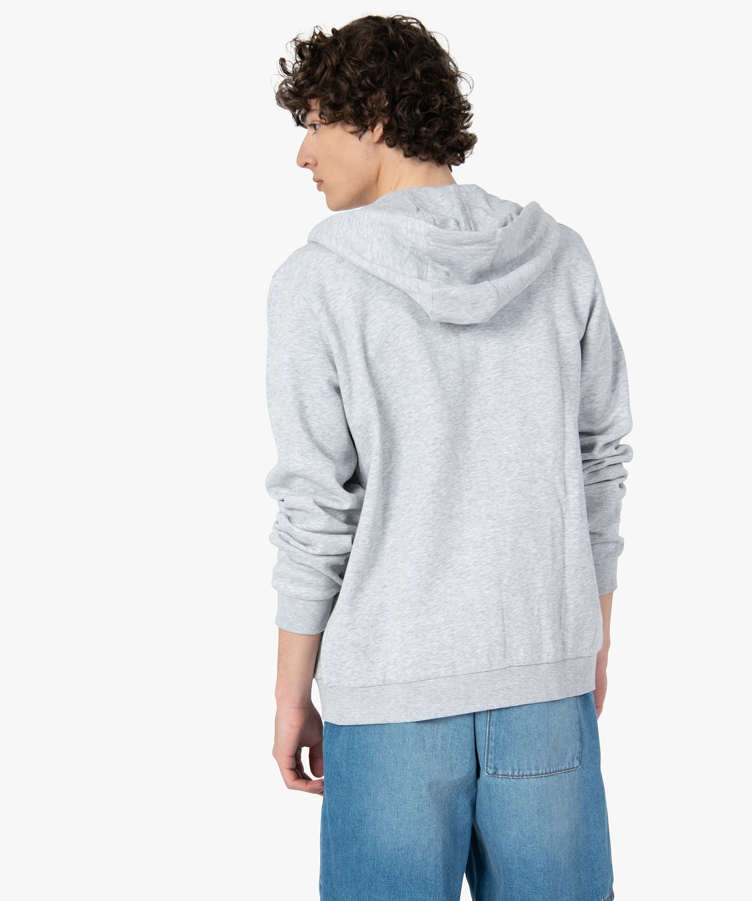 Sweat zippé à capuche homme grey | GEMO