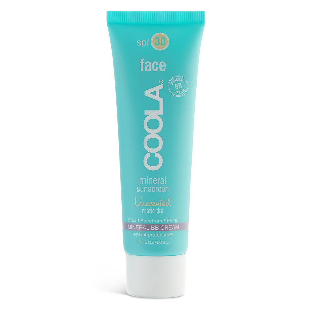 Coola Lotion Solaire Minérale Visage Mate Teintée SPF30 Protection solaire riche en ingrédientsnaturels hydratants et antioxydants