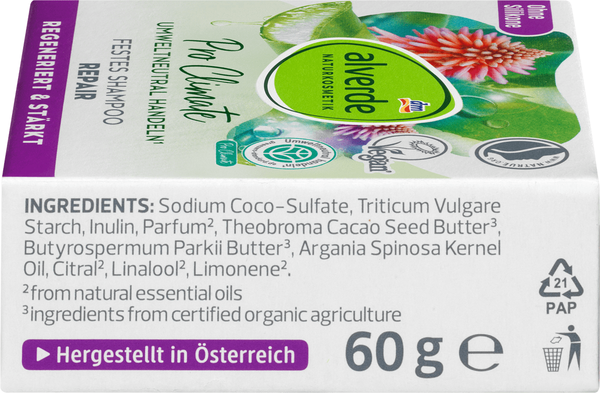 Festes Shampoo Repair, 60 g