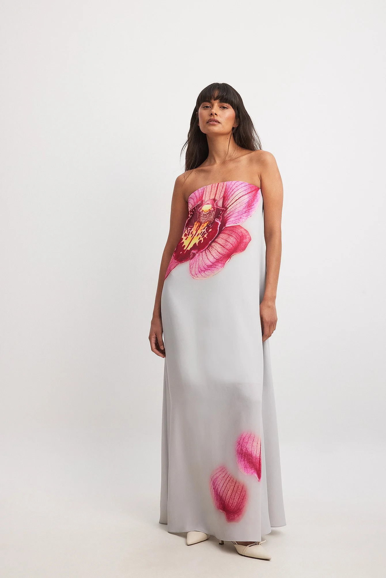 Printed Off Shoulder Maxi Dress