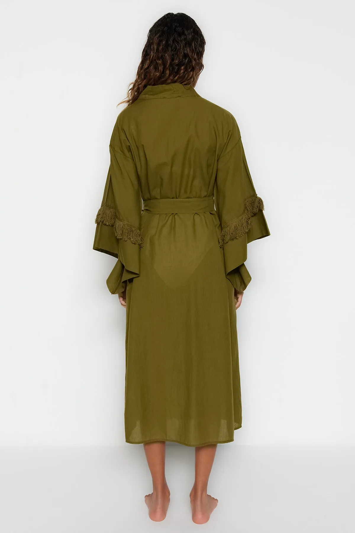 Trendyol Collection  Kimono & Kaftan - Khaki - Regular Fit