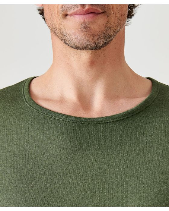 Tee-shirt col rond, maille interlock Thermolactyl