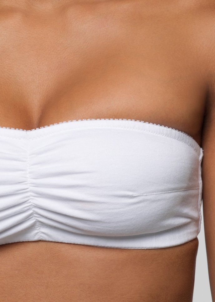 Bandeau BH (Cup A und B) mit Bio-Baumwolle (2er Pack)