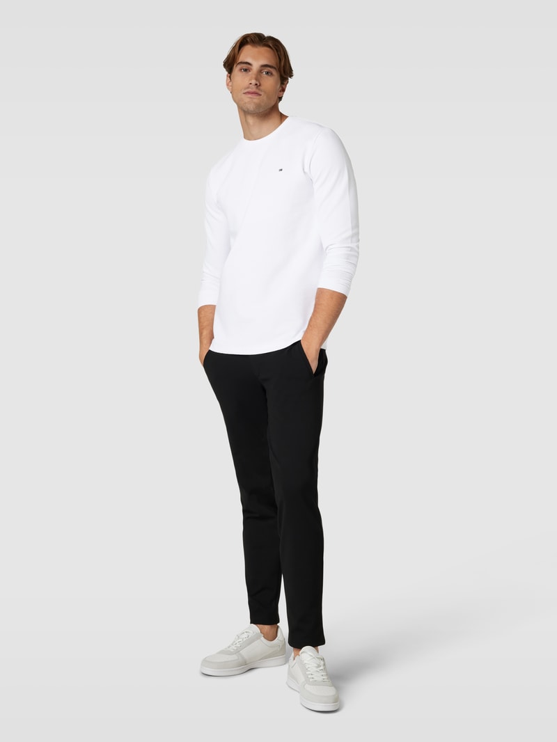 Longsleeve mit Waffelstruktur in weiß