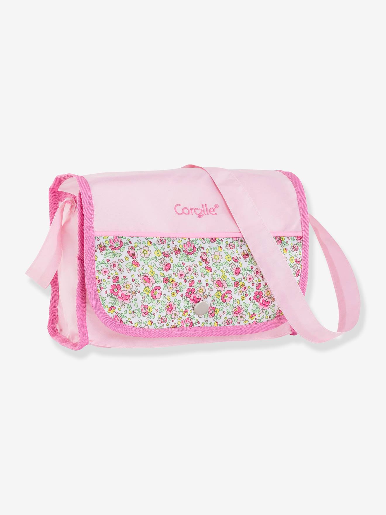 Landeau COROLLE pour poupon 36/42/52 cm rose fleuri