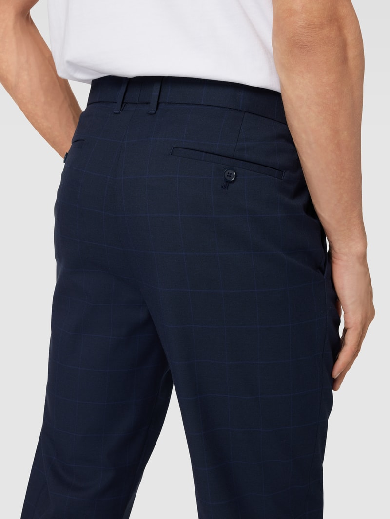 Anzughose mit Allover-Muster Modell 'Pure' in marineblau
