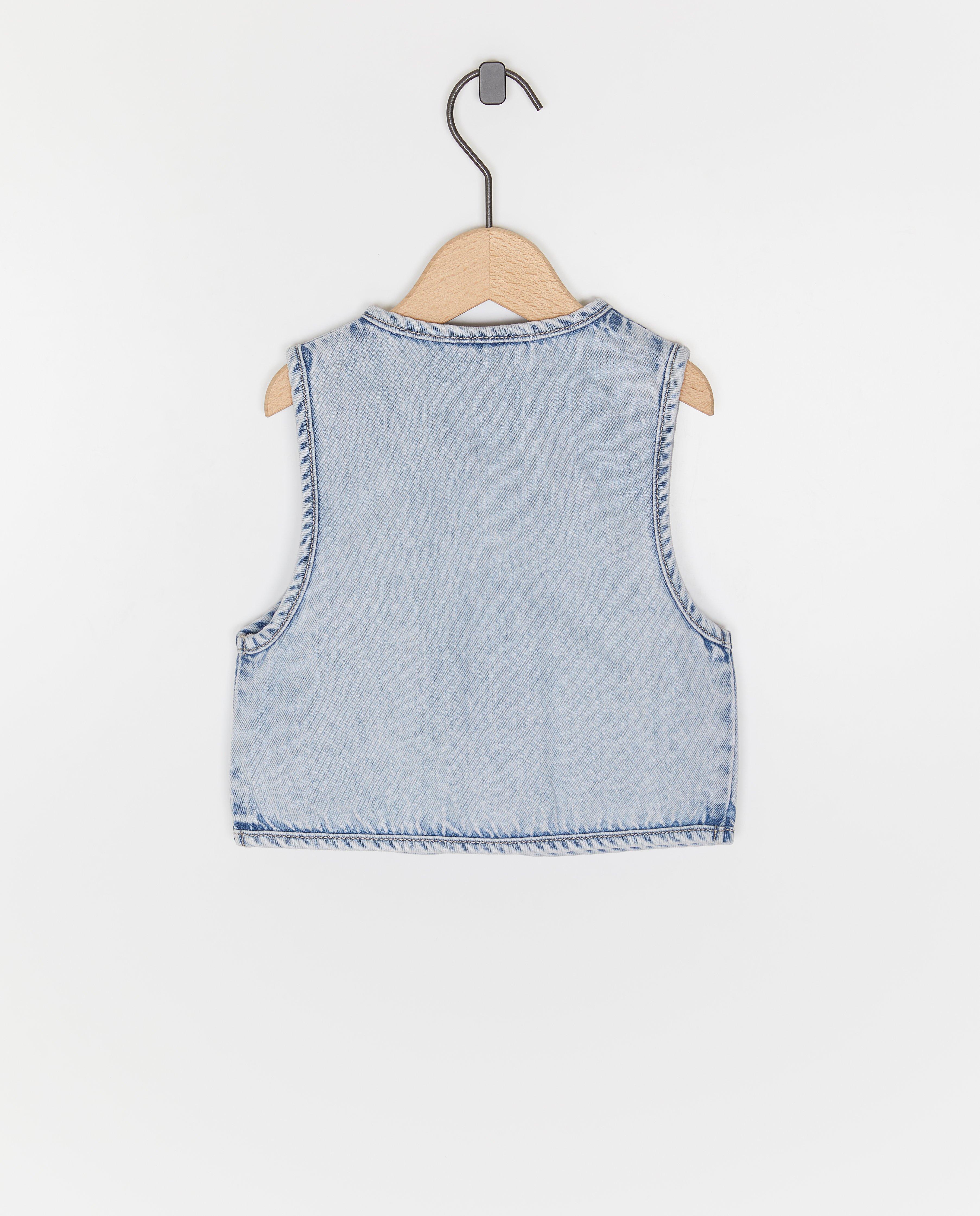 Nanja Massy unisex farmer mellény, baba világoskék