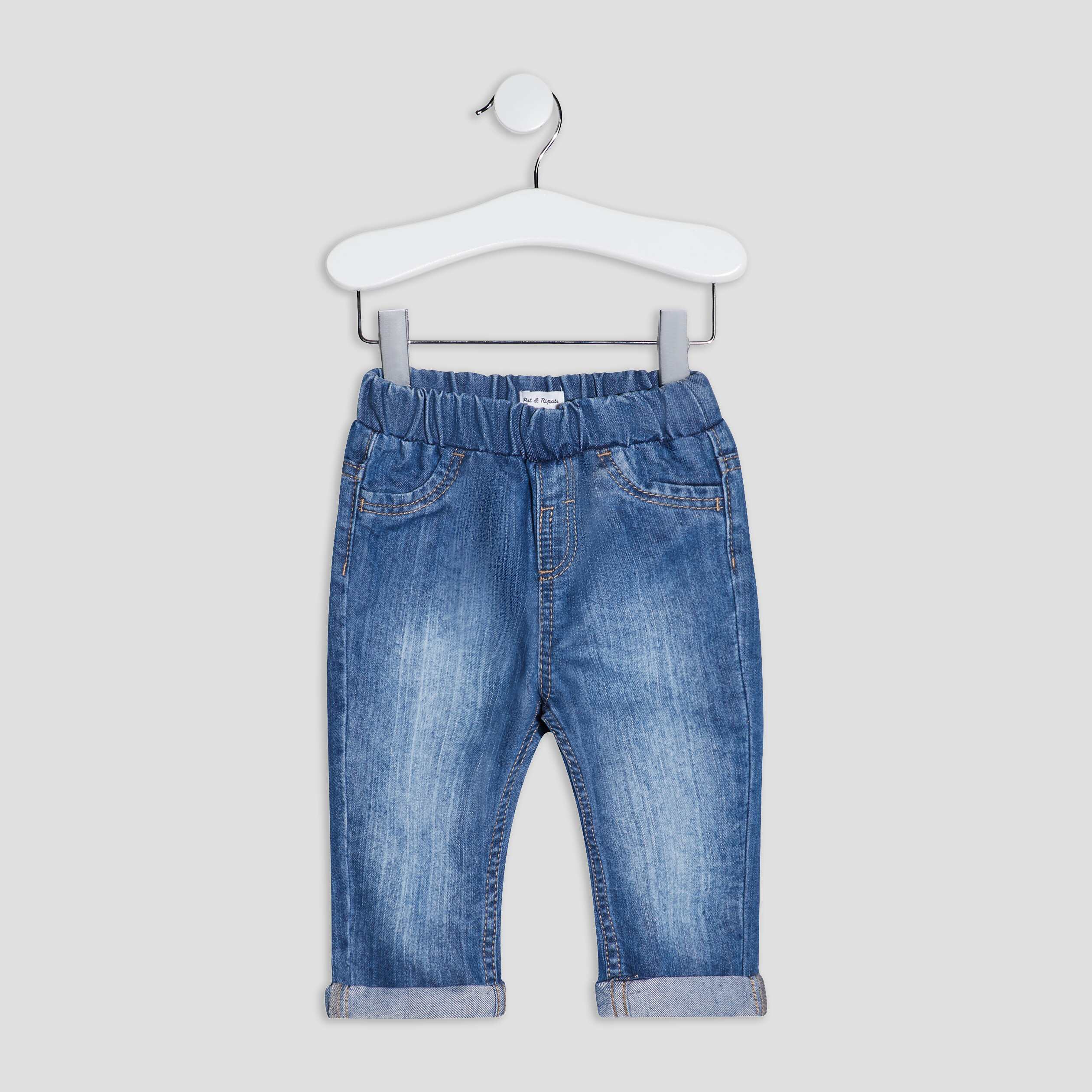 Jeans regular taille élastiquée denim stone bébé garçon | La Halle