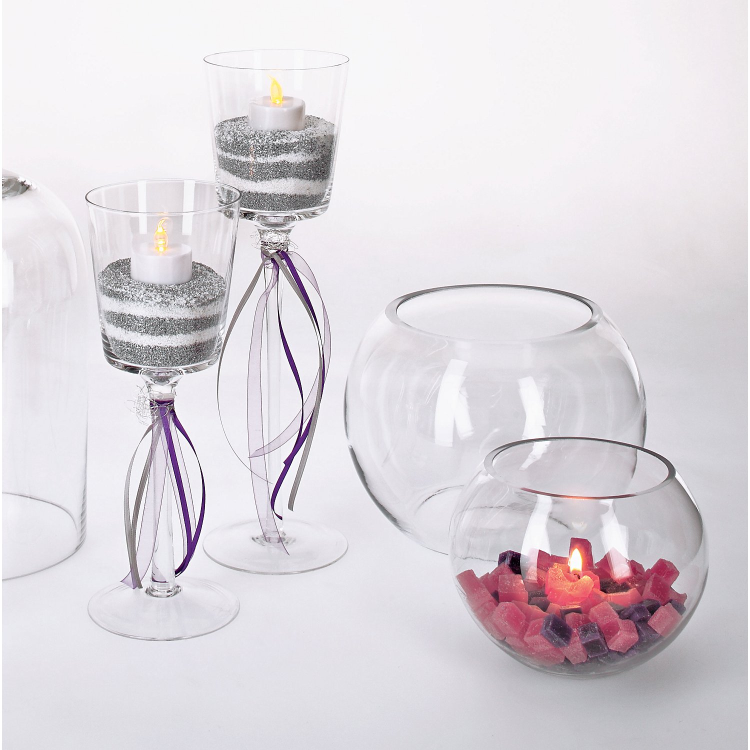 Glasgefäß, rund, 11 cm, 15 cm Ø