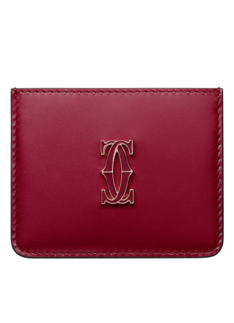 Portacarte Cartier Double C in pelle di vitello CRL3001887