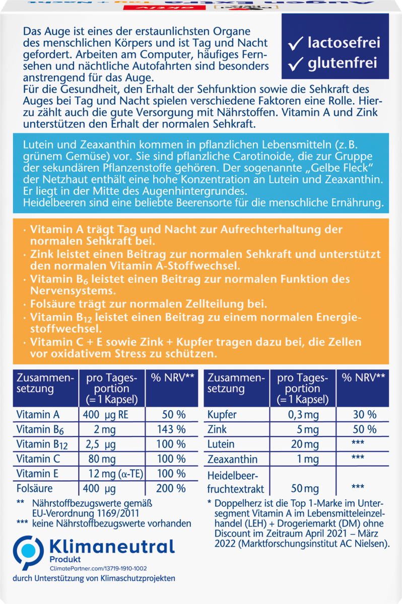Augen Extra Tag + Nacht Kapseln 30 St., 16,2 g