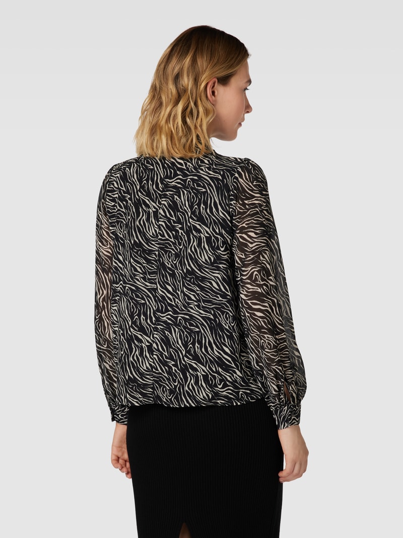 Bluse mit Ballonärmeln Modell 'MILA' in schwarz