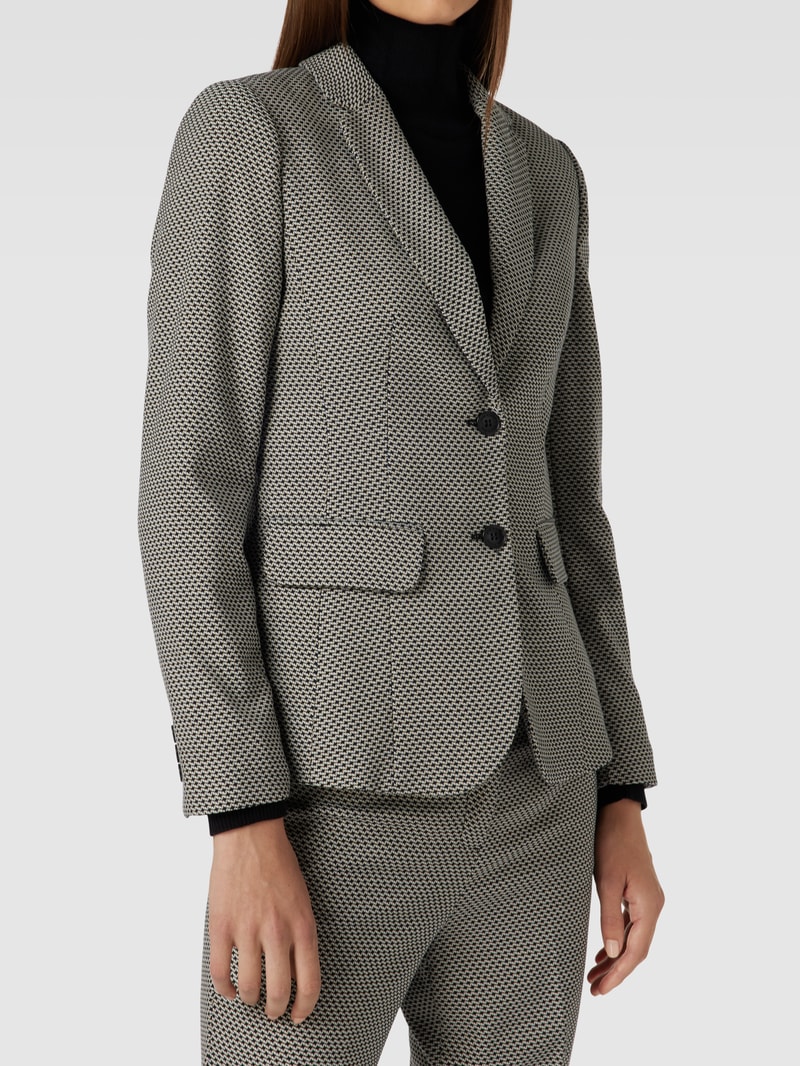 Blazer mit Knopfverschluss in schwarz