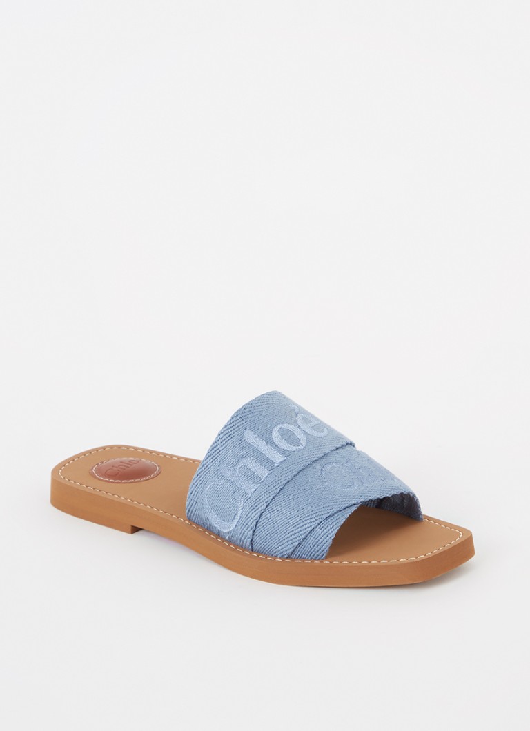Pantofi Chloé Woody din pânză cu logo