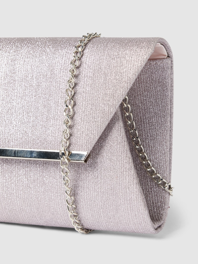 Kuvert-Clutch in schimmernder Optik in lavendel