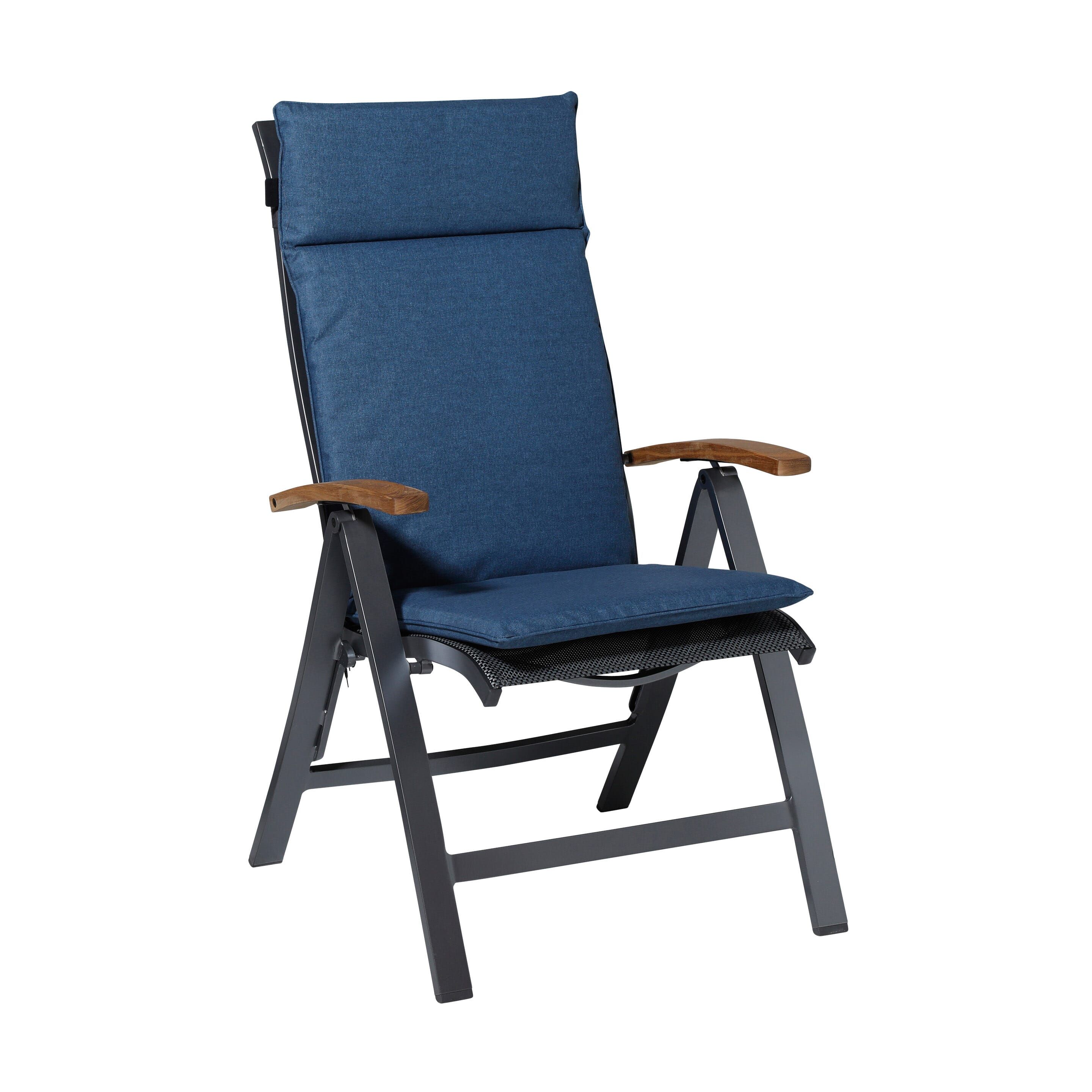 Madison Outdoor Oxford Blau 120 x 50 Kissen mit hoher Rückenlehne