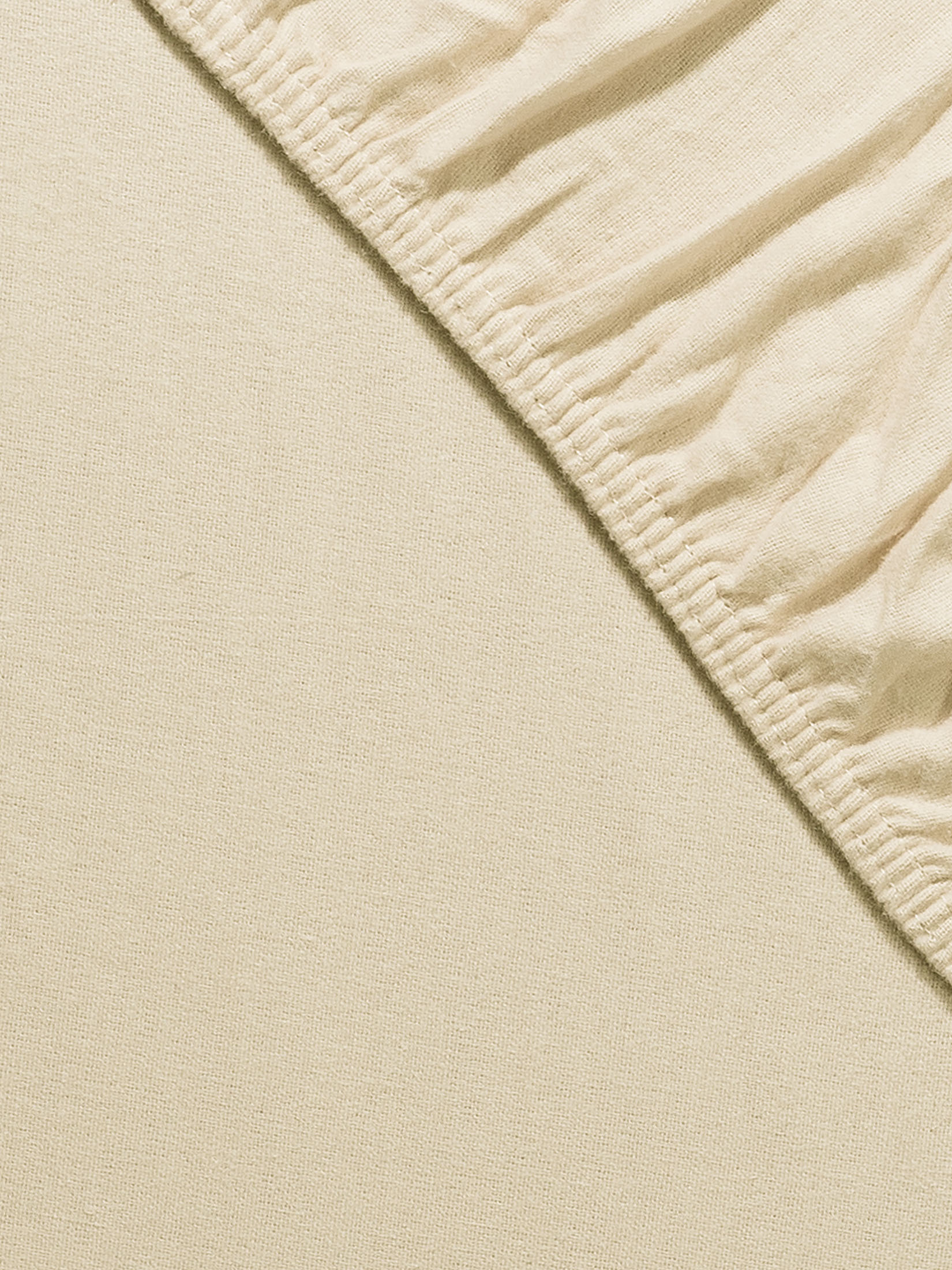 Arosa Flanell-Spannbetttuch, Creme