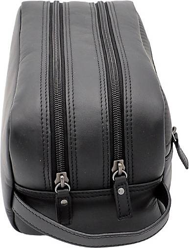 JUMP Boston Kulturbeutel Leder 27 cm