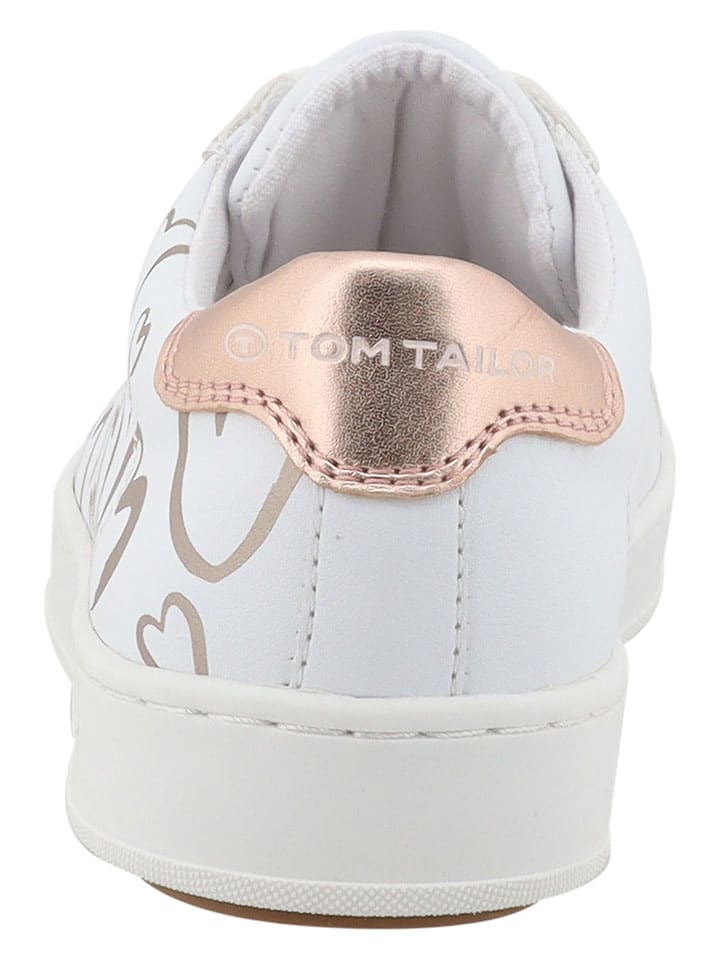 Tom Tailor Sneakers in Weiß/ Gold günstig kaufen