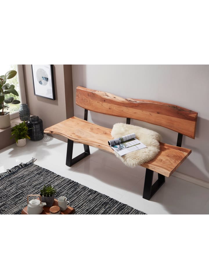 KADIMA DESIGN Esszimmerbank GAYA 160x83,5x60 cm Massivholz Bank mit günstig kaufen