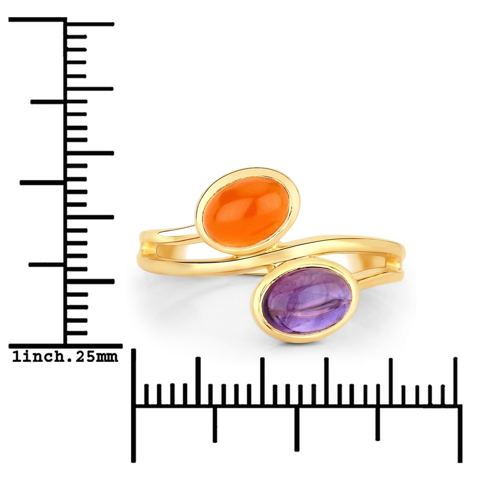 Rafaela Donata Bague Argent sterling Améthyste en Or jaune Bague