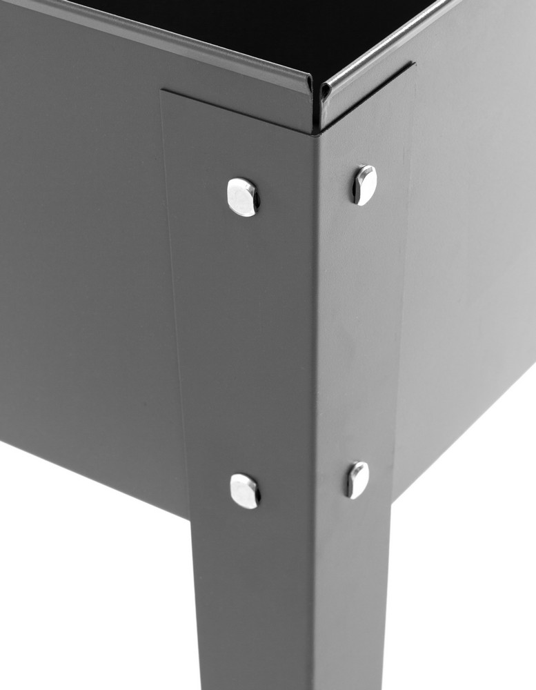 Powertec Garden Metall-Hochbeet, ca. 60 x 27 x 45 cm - Anthrazit