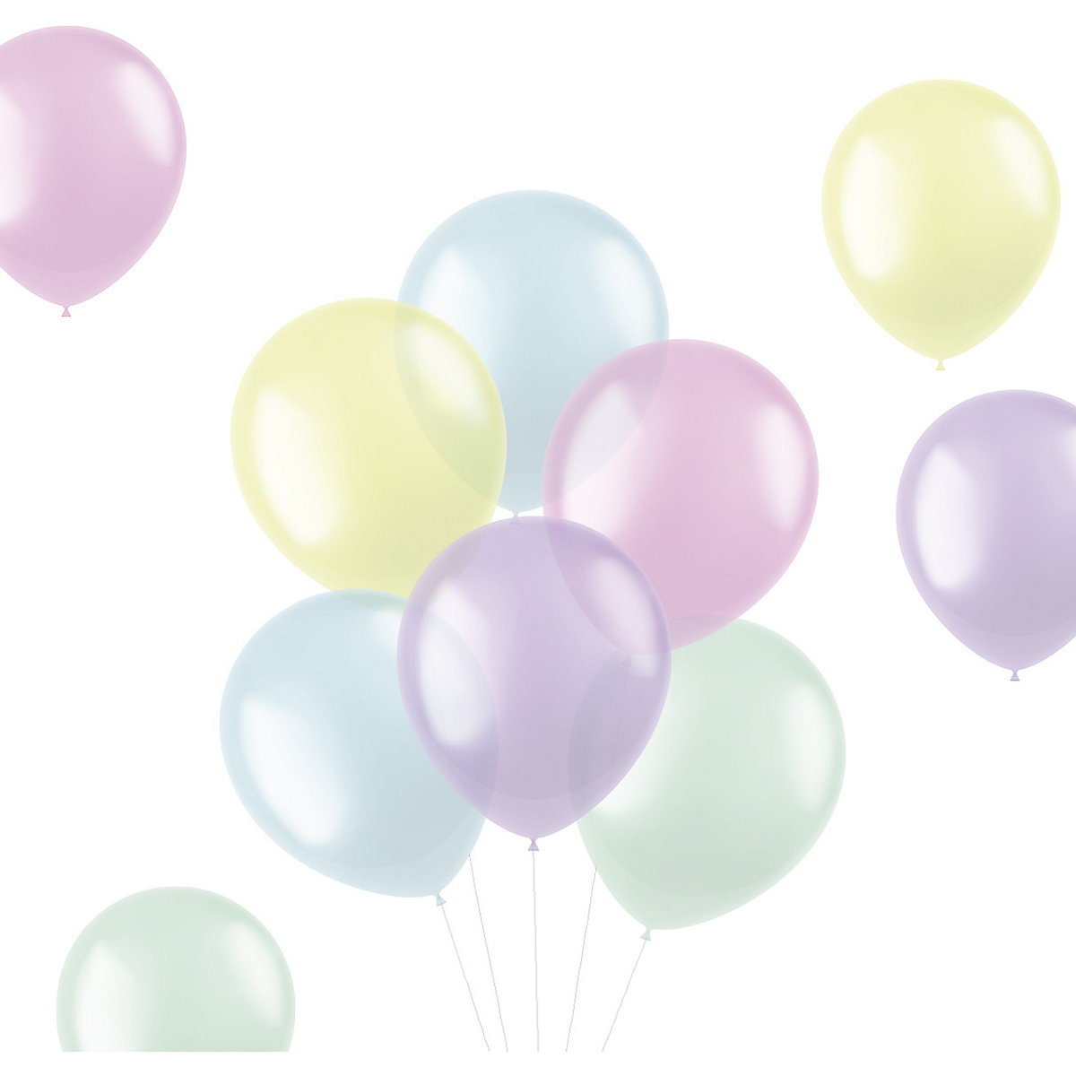 Luftballons Translucent Pastels 33 cm, 50 Stück
